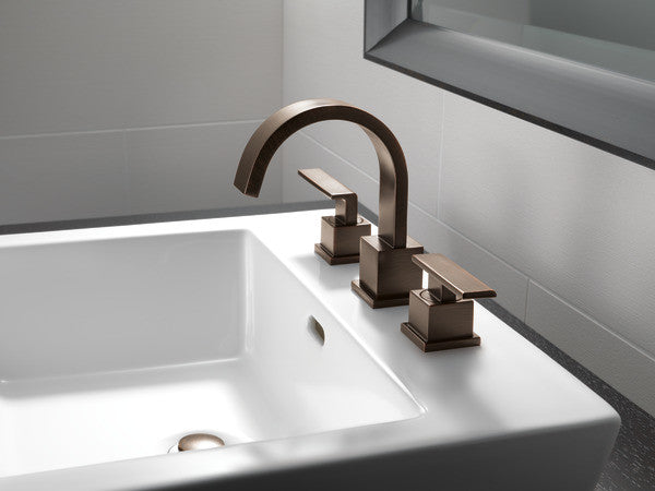 Delta Vero Two Handle Widespread Bathroom Faucet, Venetian Bronze, 3553LF-RB