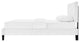Platform Bed Frame, King Size, White, Velvet, Modern, Bedroom Guest Suite