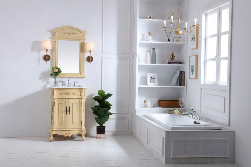 27" Single Bathroom Vanity, Vintage Mint