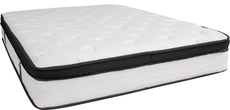 Capri Comfortable Sleep 12" Memory Foam and Pocket Spring Mattress, Queen