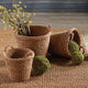 Seagrass Tapered Baskets With Handles And Cuffs, Set of 3