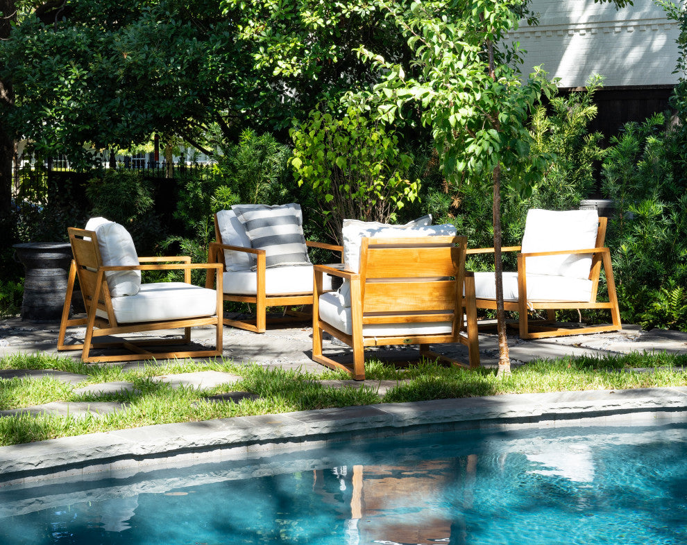 Catalina Bali Teak Outdoor Lounge Chair