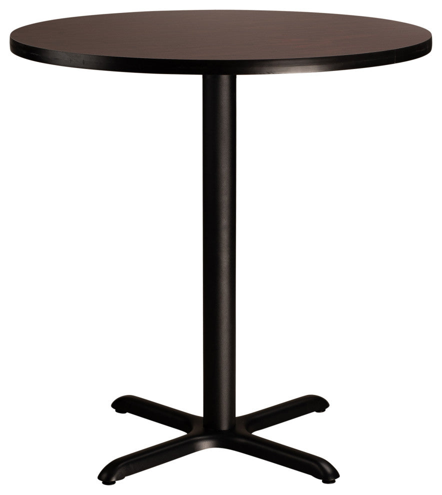 NPS Cafe Table, 36" Round, "X" Base, 36" Height, Mahogany