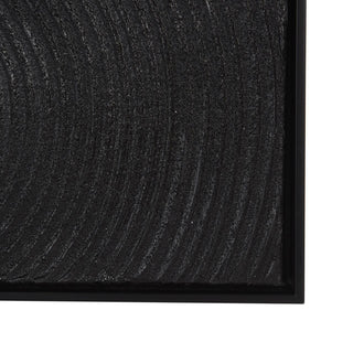 Hand painted Canvas Wall Art-Abstract-Black, Ivory-30" x 39"