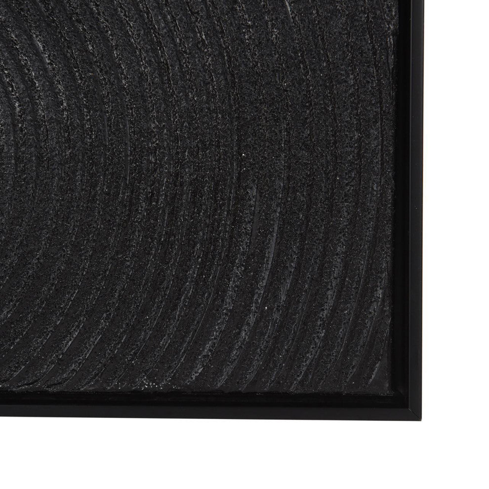 Hand painted Canvas Wall Art-Abstract-Black, Ivory-30" x 39"