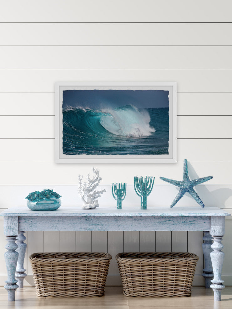 "Ocean's Roar" Framed Painting Print, 12x8
