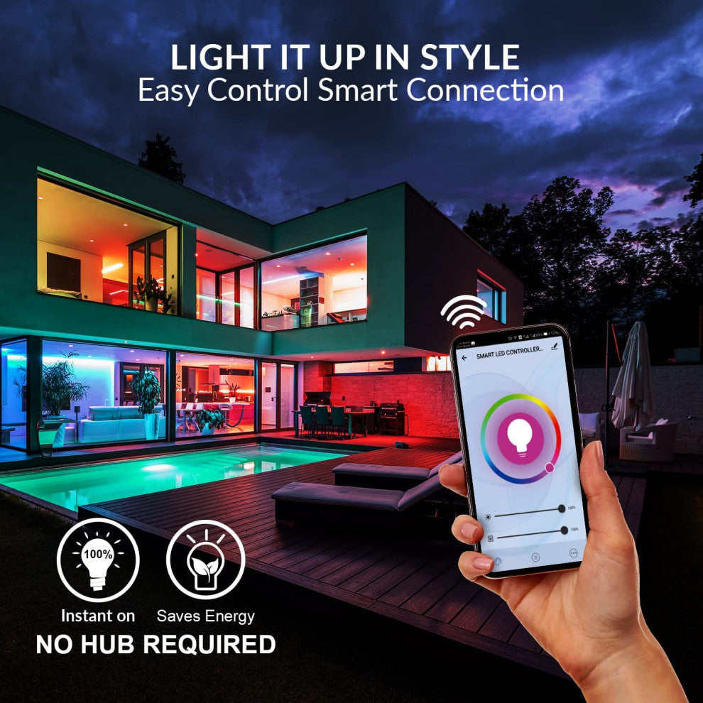 WBM SMART Color Changing LED Light Bulb, Wi-Fi Control with Alexa