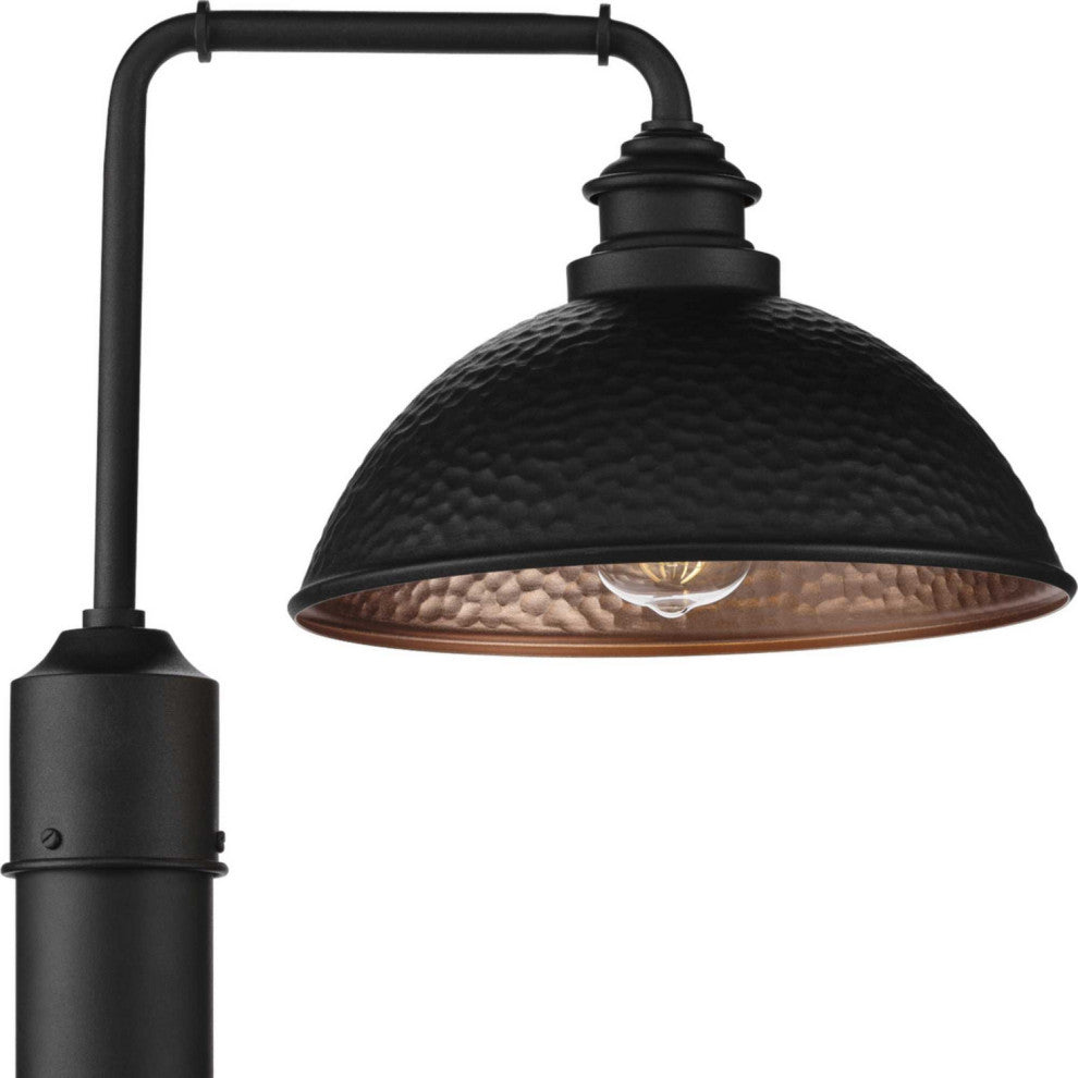 Englewood One Light Post Lantern, Black