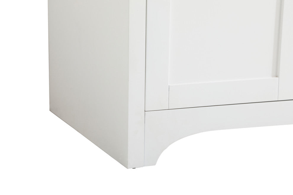 60" Double Bathroom Vanity, White