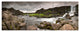 Dramatic Oxarafoss Waterfalls, Abstract Art on Canvas, 70"x28", 6 Panels