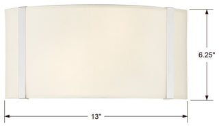 Fulton Two Light Wall Mount in Polished Nickel