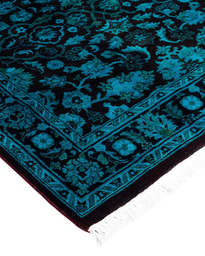 Overdyed, One-of-a-Kind Hand-Knotted Area Rug Red, 3'1"x5'1"