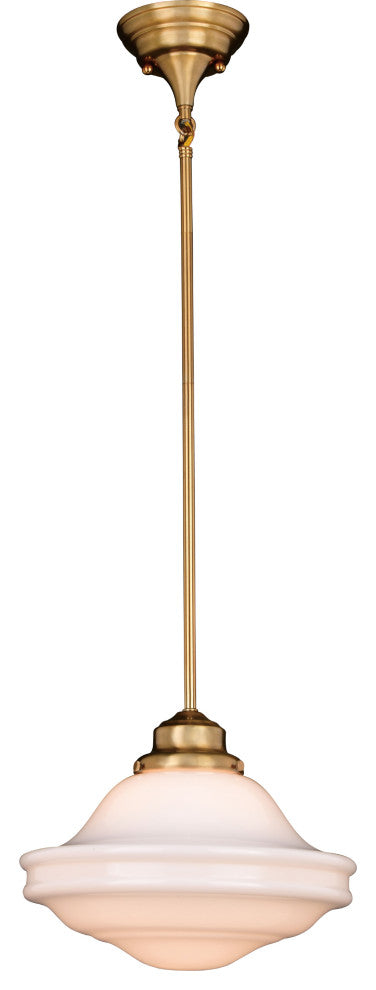 Huntley 12" 1 Light Pendant Natural Brass