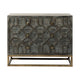 Genevieve Gray Fir Veneer With Gold Metal Frame Accent Cabinet