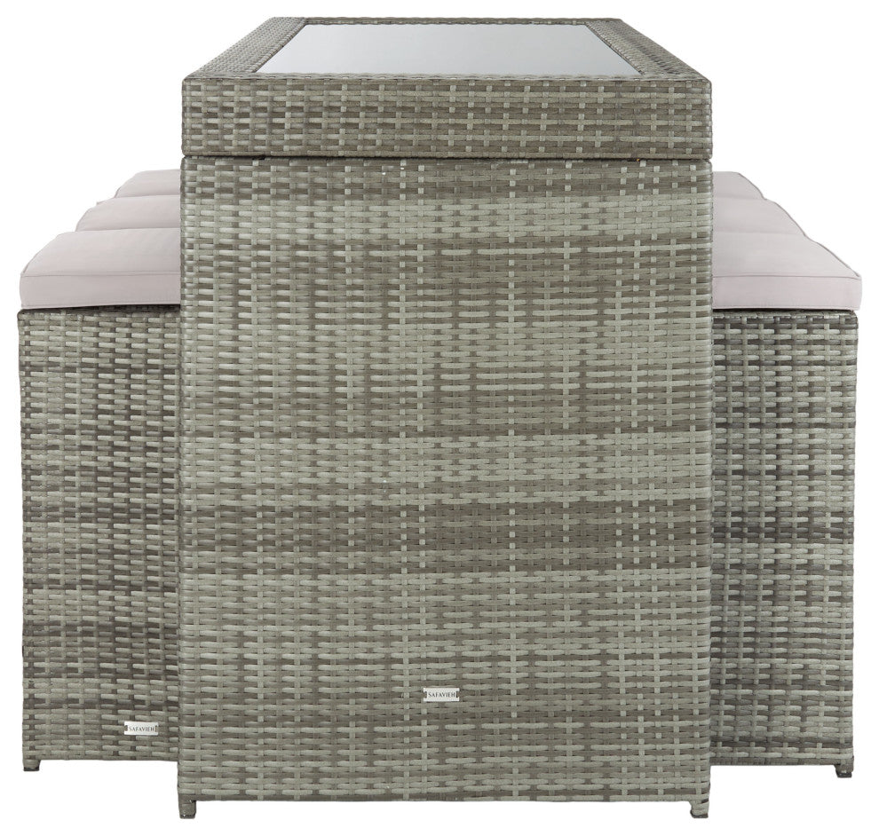 Safavieh Horus Indoor/Outdoor Dining Set, Gray