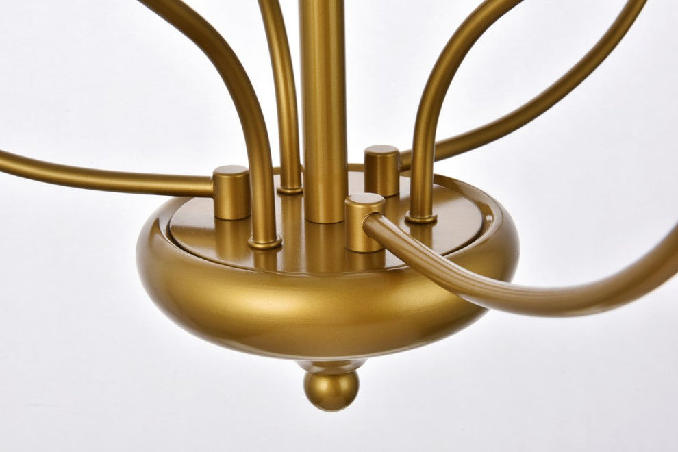 Winston 6-Light Pendant, Brass