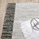 Sadie Geometric Power-Loomed Area Rug, Charcoal/Gray, 8'6"x11'7"