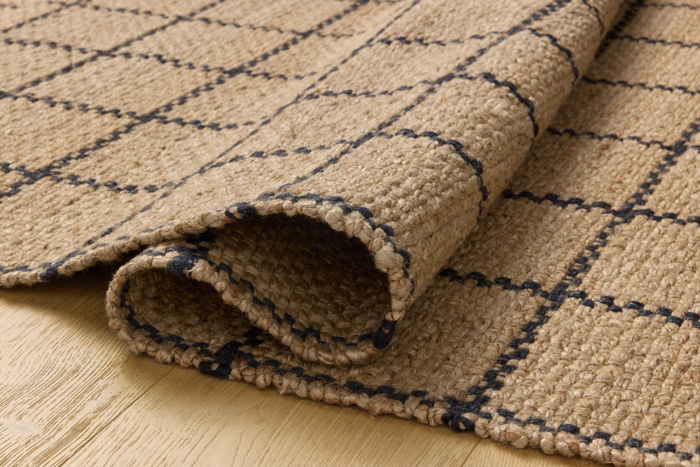 Chris Loves Julia x Loloi Fletcher Natural / Black 7'-9" x 9'-9" Area Rug