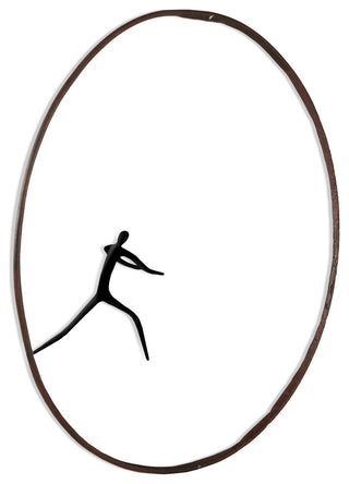 Olympic Figure, Iron Ring, Black, Style D