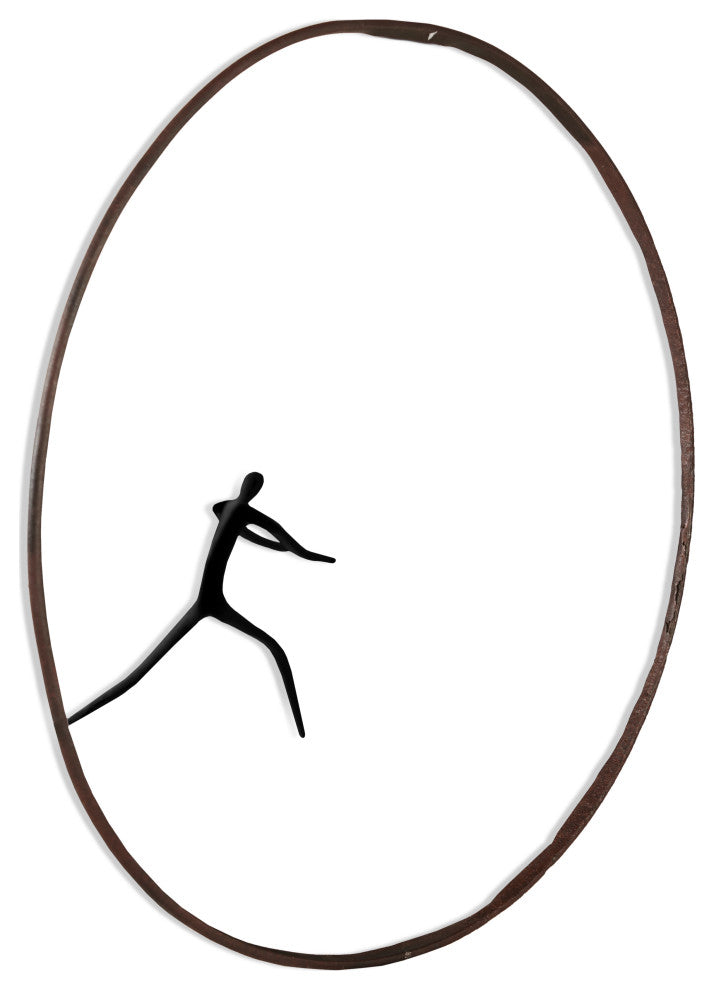 Olympic Figure, Iron Ring, Black, Style D