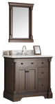 Fresca Kingston 36" Antique Coffee Traditional Bathroom Vanity With Mirror
