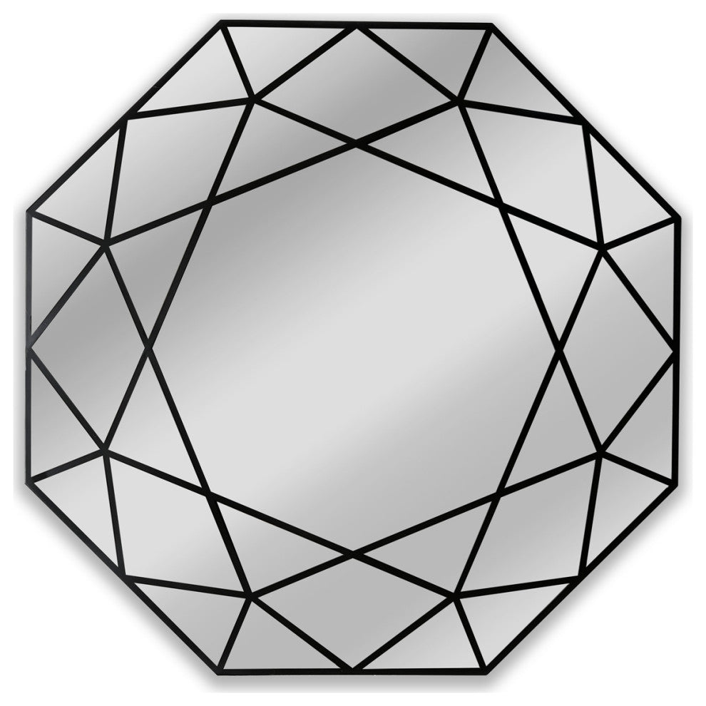 CHLOE Reflection CH8M303BK30-OCT Octagon Framed Wall Mirror
