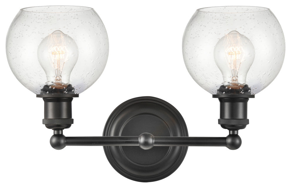 Innovations 341-2W-BK-G124-6 Concord 2 Light Vanity Light, Matte Black