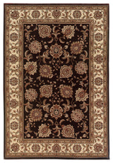 Aiden Traditional Vintage Inspired Brown/Ivory Rug, 8' Square
