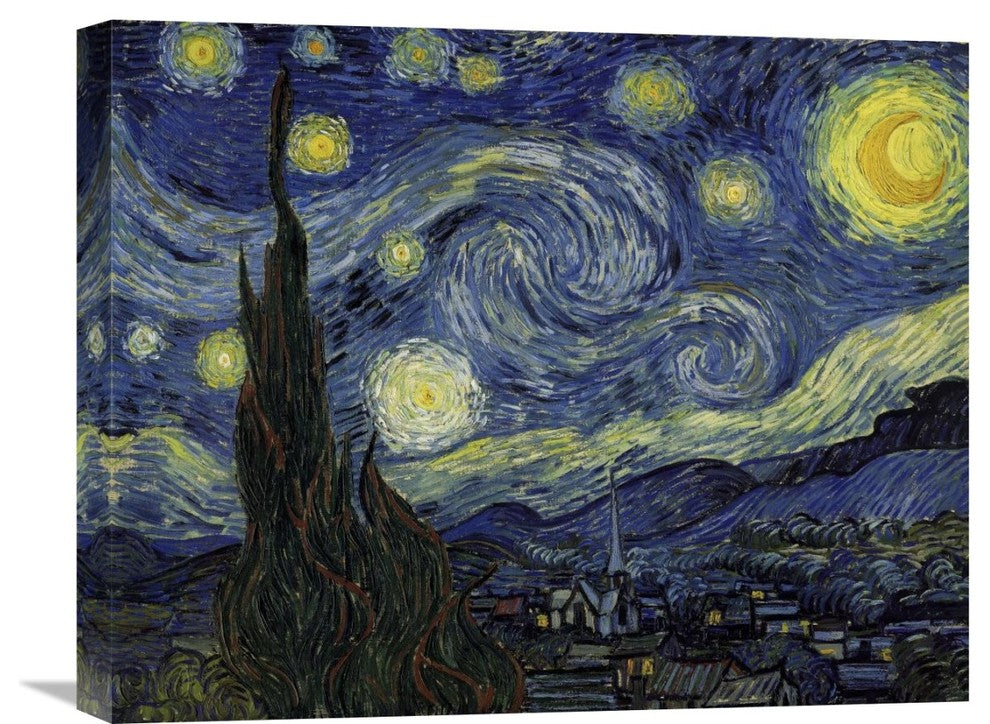 "Starry Night" Stretched Canvas Giclee by Vincent Van Gogh, 22"x18"