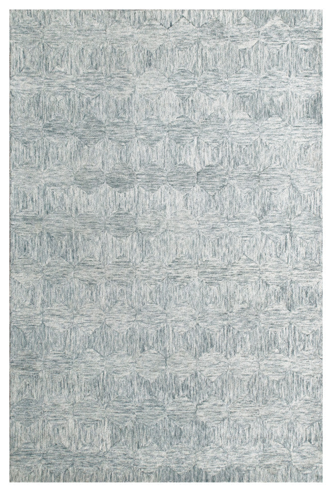 Estelle Contemporary Geometric Hand-Tufted Wool Area Rug, Gray, 9' X 12'