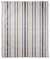 Watercolor Stripes Dots 50x60 Throw Blanket, Navy