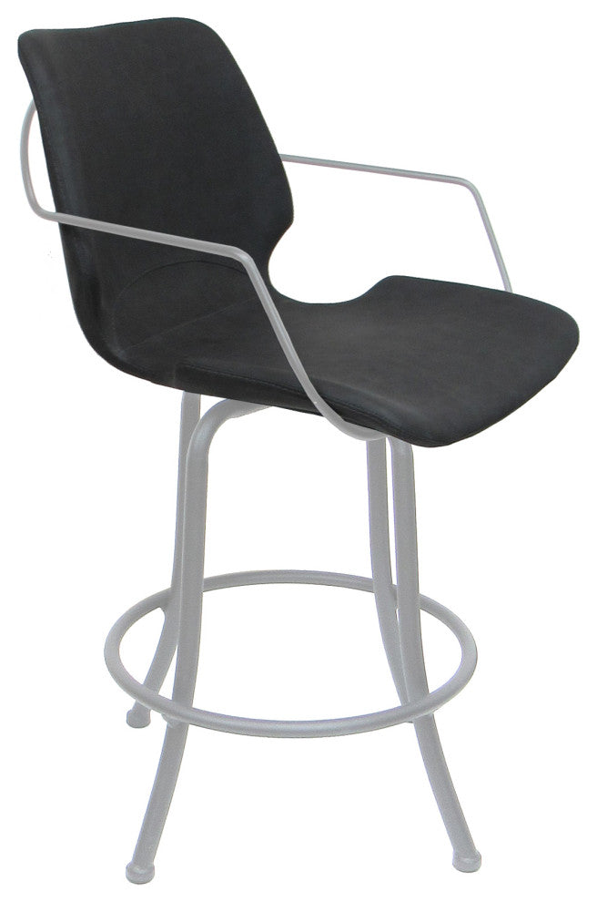 Swivel Metal Counter 26" 30" or 34" Bar Stool - Asheville, Grey - White, 34"