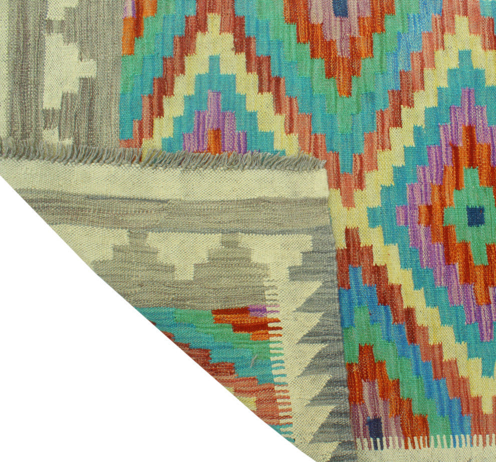 Sangat Kilim Ardys Red/Gold Runner, 2'10x16'1