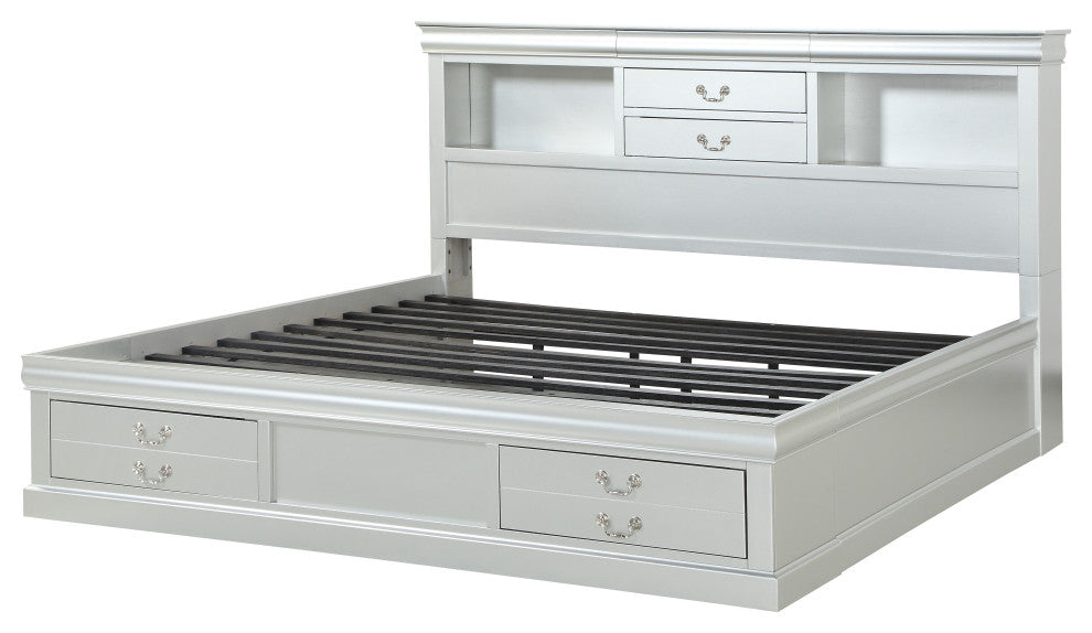 ACME Louis Philippe III Bed With Storage, Queen