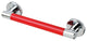 36" Cherry Red Grab Bar With Chromed Flange, ADA - 1 1/4" Diameter