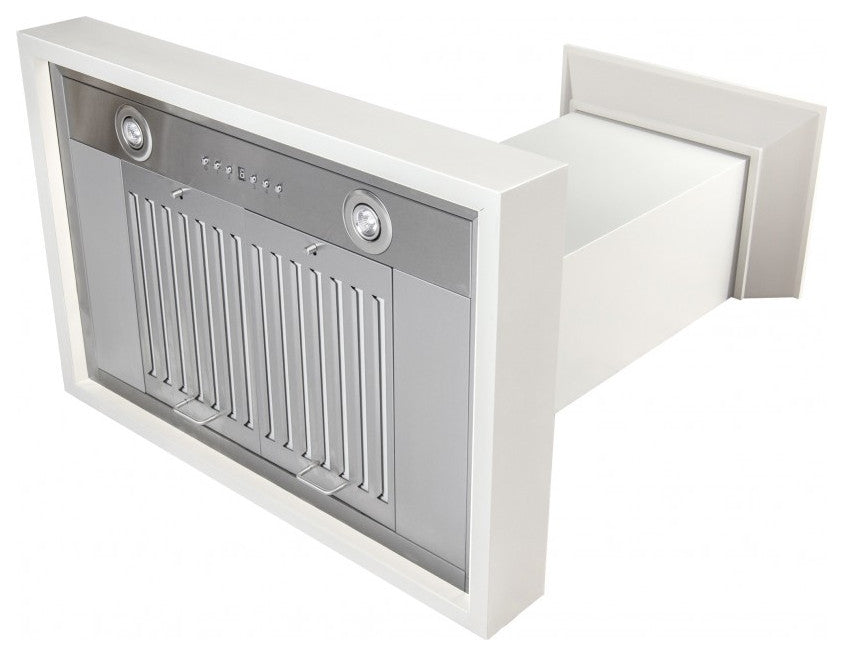 ZLINE 36 in. Wooden Wall Mount Range Hood, White Includes Motor, KBTT-36