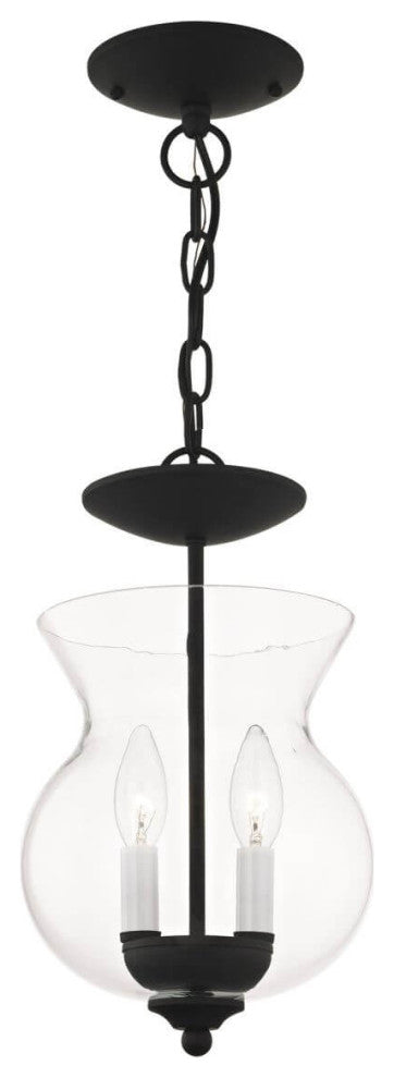 Livex Heritage 2 Light 8" Lantern, Black