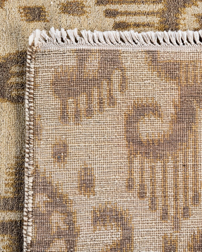 Ikat, One-of-a-Kind Hand-Knotted Area Rug - Beige, 8' 3" x 10' 2"