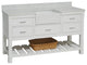 Charlotte 60" Bathroom Vanity, White, Engineered Carrara, Single