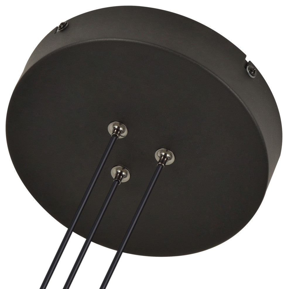 Verona 31" ETL Certified Integrated LED Height Adjustable Chandelier, Black