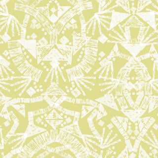 Lakota Damask Wallcovering, Chartruese, Roll, Peel and Stick