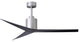 Matthews Fan, Eliza Geometric Ceiling Fan, Brushed Nickel, Matte Black