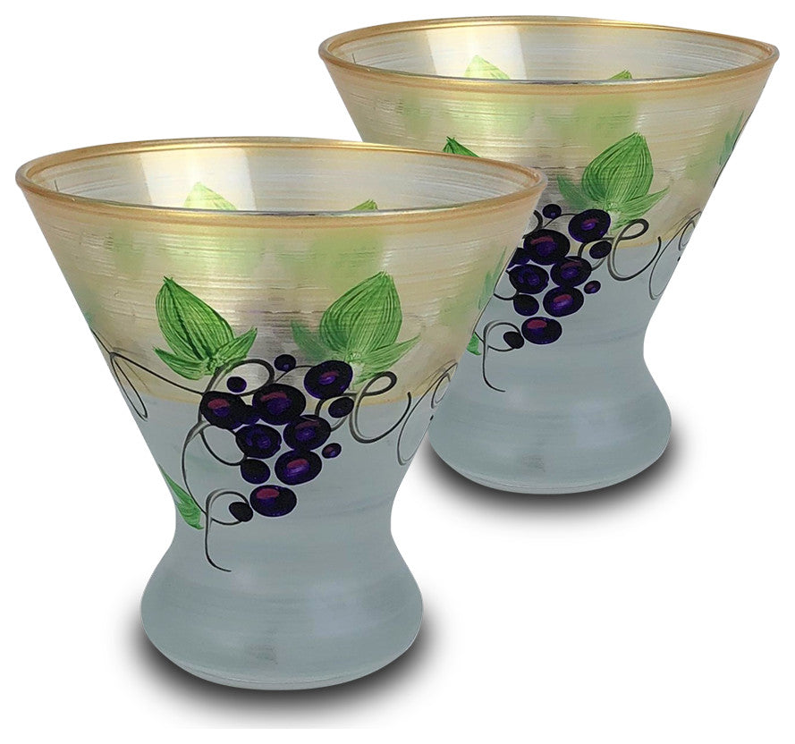 Grapes 'n Vines Cosmopolitan Glasses, Set of 2