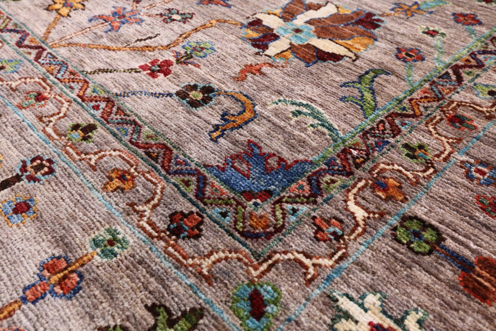 6' 6" X 9' 9" Persian Tabriz Hand-Knotted Wool Rug Q5724