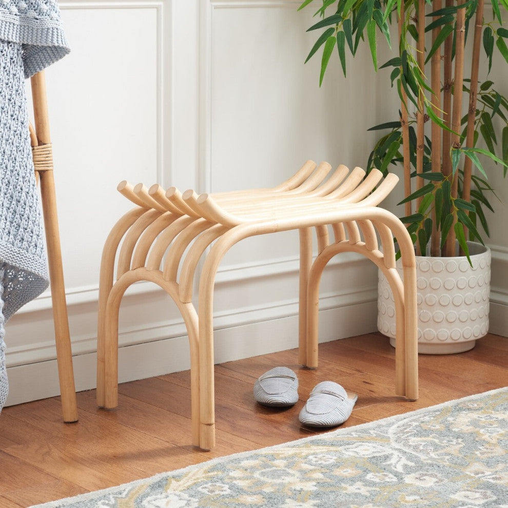 Safavieh Strix Curved Rattan Stool