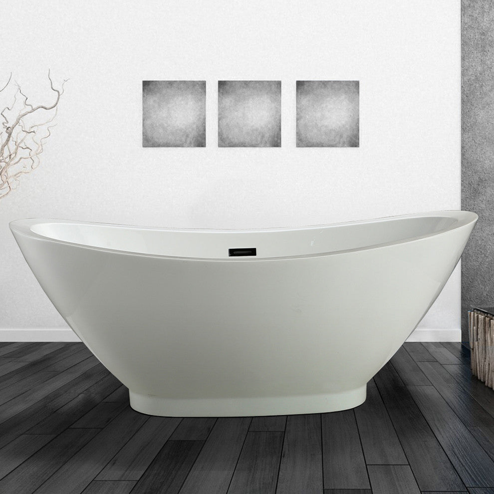 Cassia 69" x 33.5" Soaking Bathtub
