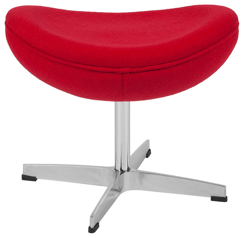 Red Wool Fabric Ottoman