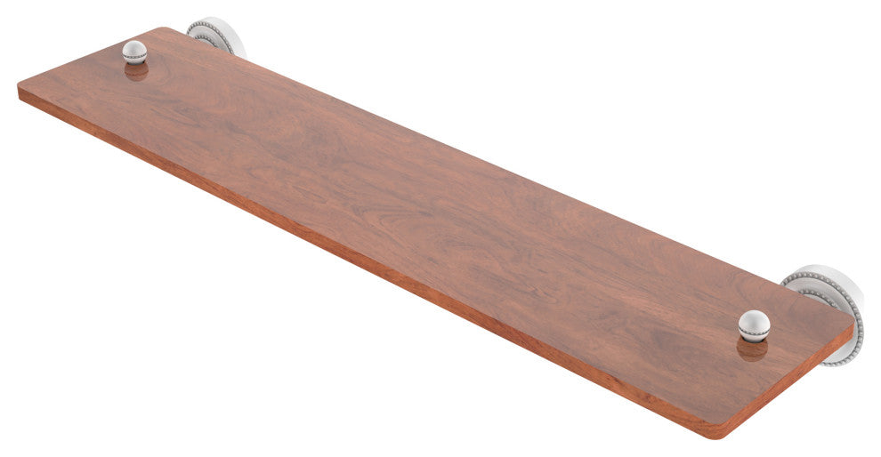 Dottingham 22" Solid Wood Shelf, Matte White