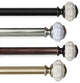 Jade 1" Diameter Curtain Rod, Black, 160-240"