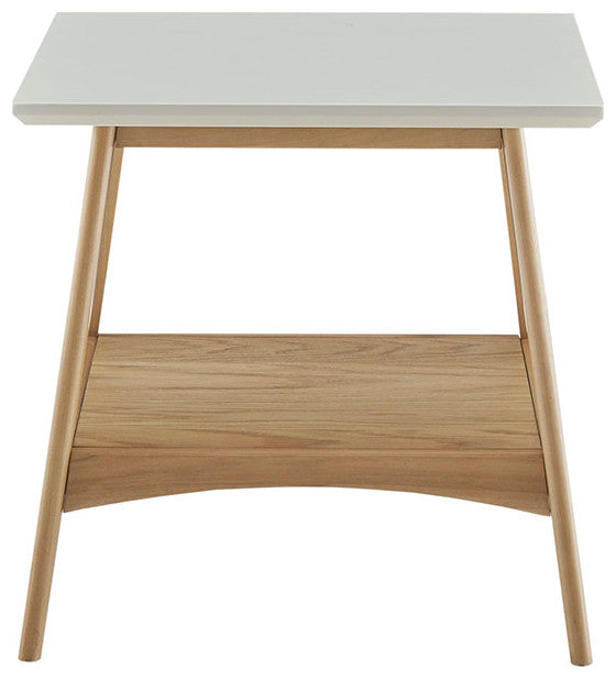 Madison Park Parker Mid-Century Modern Natural Wood End Table, Natural